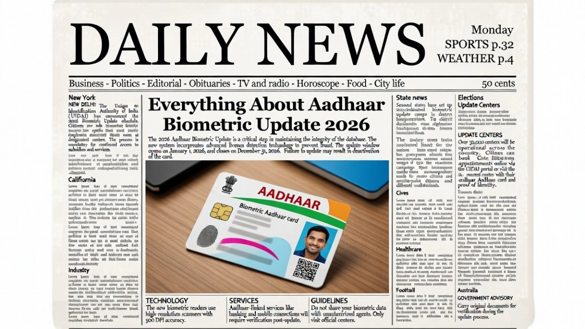 Everything About Aadhaar Biometric Update 2026