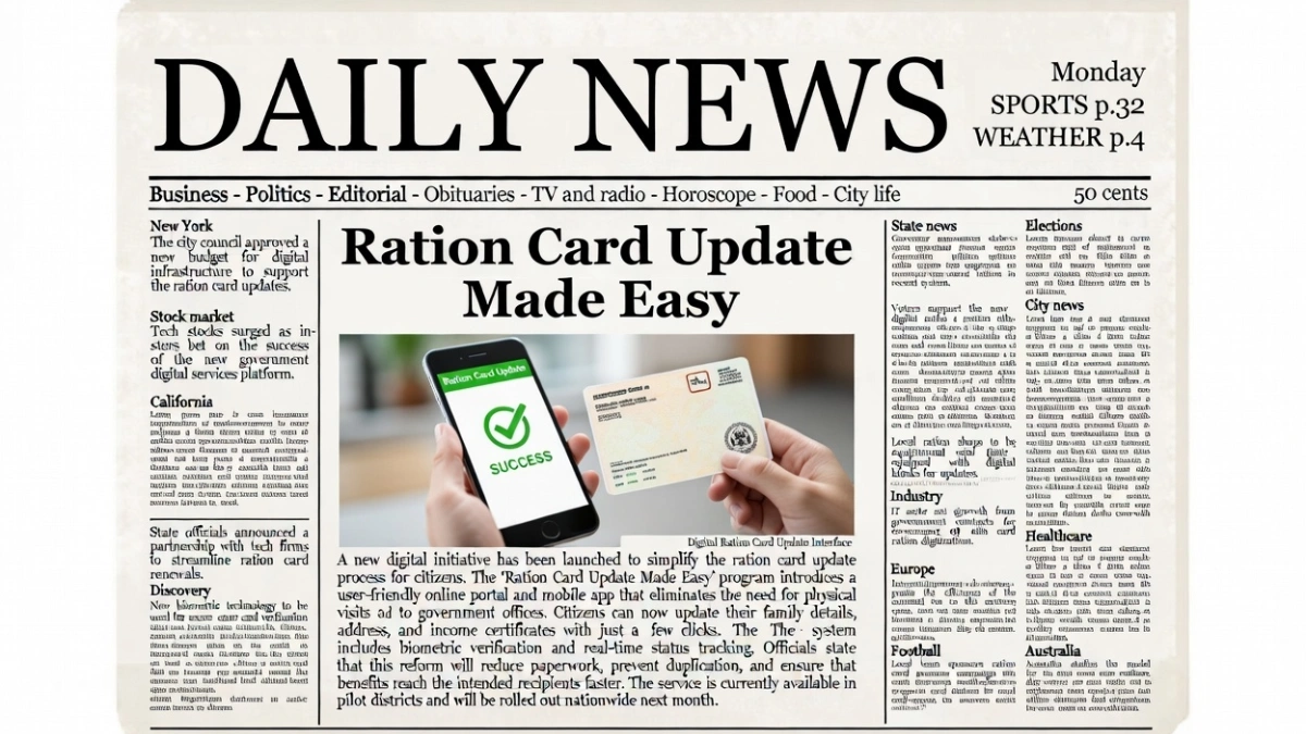 Ration Card Update Made Easy